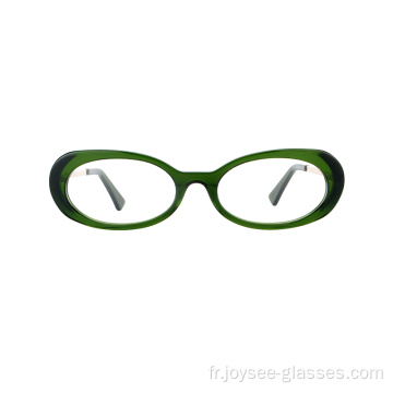 Forme ovale élégante bon marché Cadres de verres à bord complet des lunettes acétates